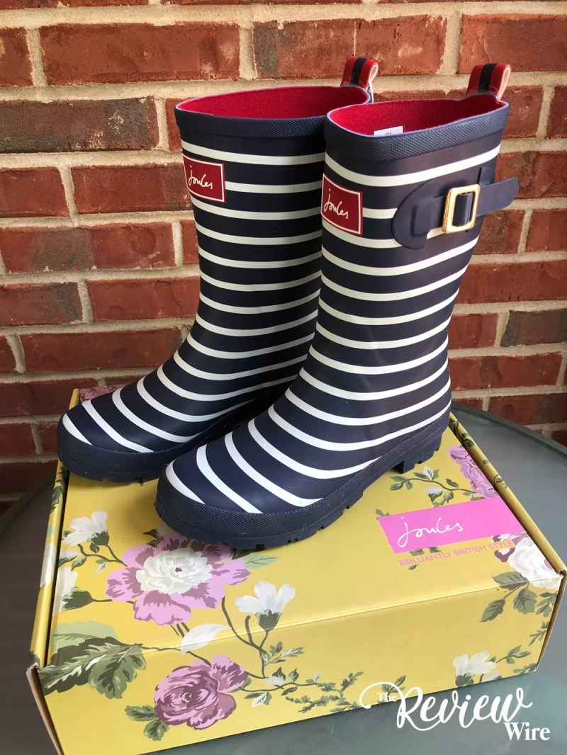 Joules Navy Stripe Wellies