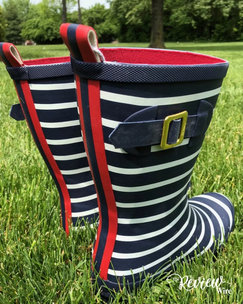 Joules Wellies Red Navy Stripe