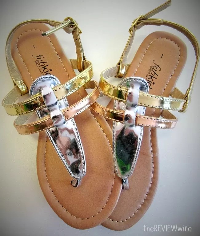 Metallic TStrap Sandal