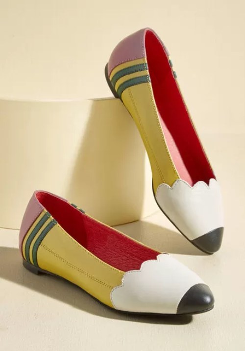 Pencil Me In Leather Flat