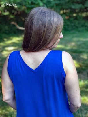 V neck in the Ruby Ribbon Dual Tank