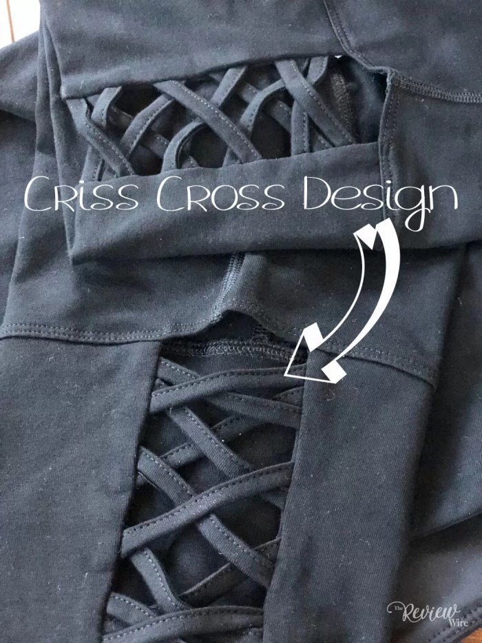 Criss Cross Design in the Ruby Ribbon Capri Leggings