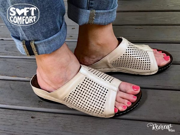 Soft Comfort Skylight Sandal in Cream